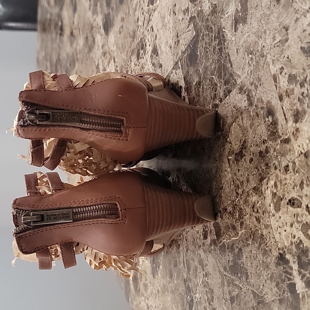 KENNETH Cole Reaction Woman's Leather Wedge Sandal 7M - Picture 3 of 10